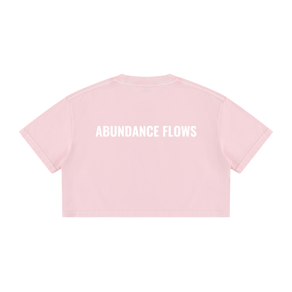 888 Abundance Flows Crop Top - 100% Cotton