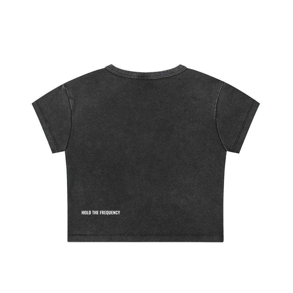 Iconic Snow Washed Crop Top - 100% Cotton