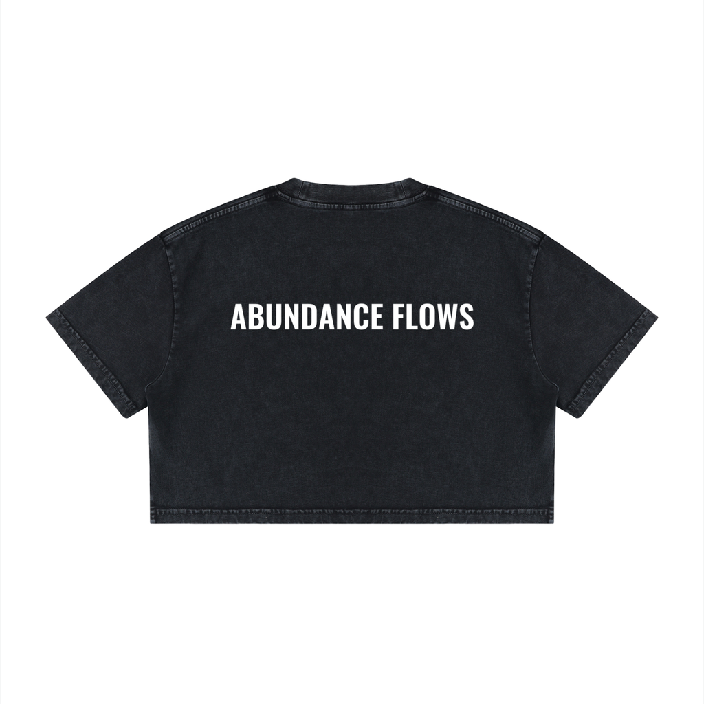 888 Abundance Flows Crop Top - 100% Cotton