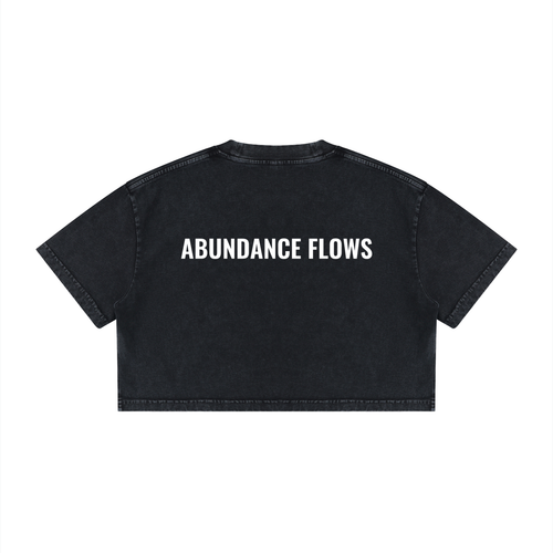 888 Abundance Flows Crop Top - 100% Cotton