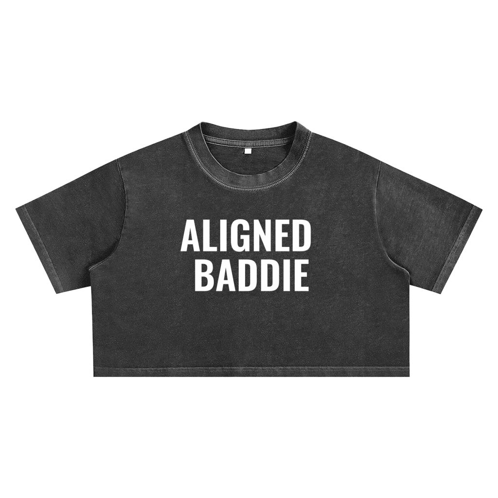Aligned Baddie Crop Top - 100% Cotton