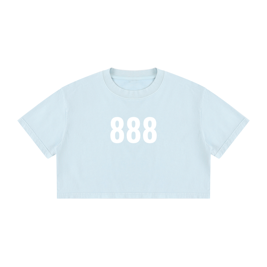 888 Abundance Flows Crop Top - 100% Cotton