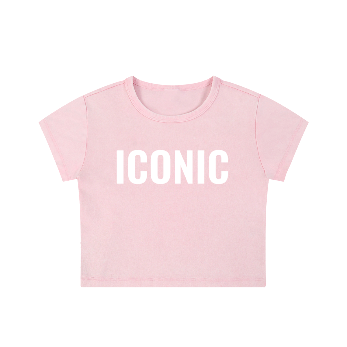 Iconic Snow Washed Crop Top - 100% Cotton