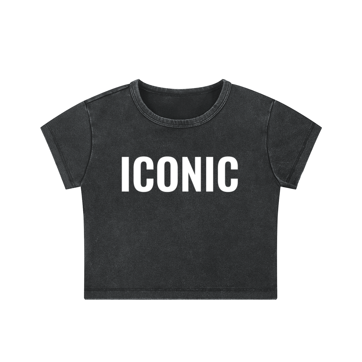 Iconic Snow Washed Crop Top - 100% Cotton