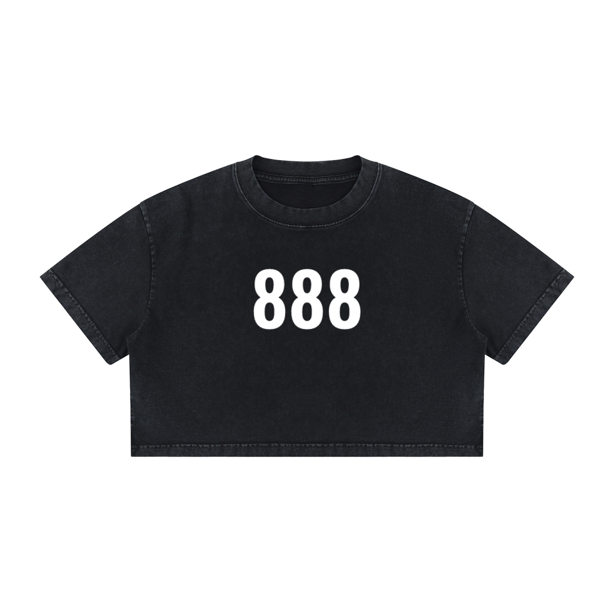 888 Abundance Flows Crop Top - 100% Cotton