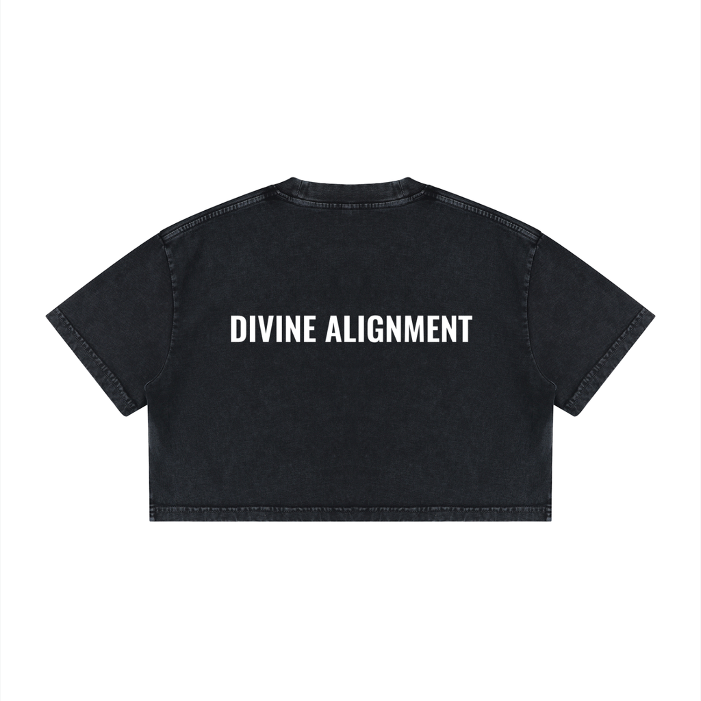 1111 Divine Alignment Crop Top - 100% Cotton