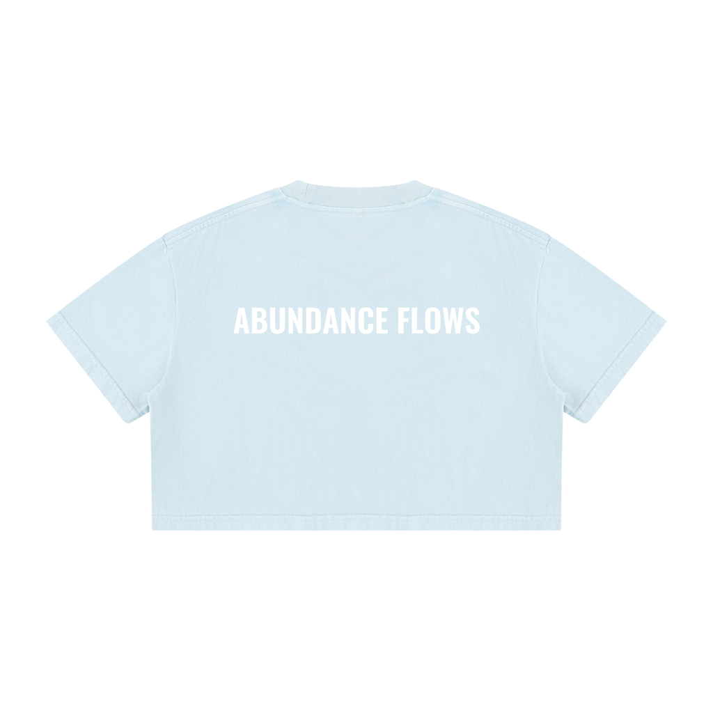 888 Abundance Flows Crop Top - 100% Cotton